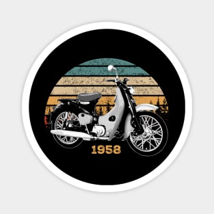 1958 Honda Super Cub Vintage Motorcycle Design Magnet